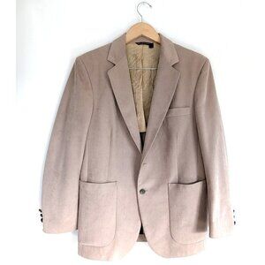 Vintage Sports Coat Faux Suede Tan Taupe Blazer Vintage Jacket WFF Farah
